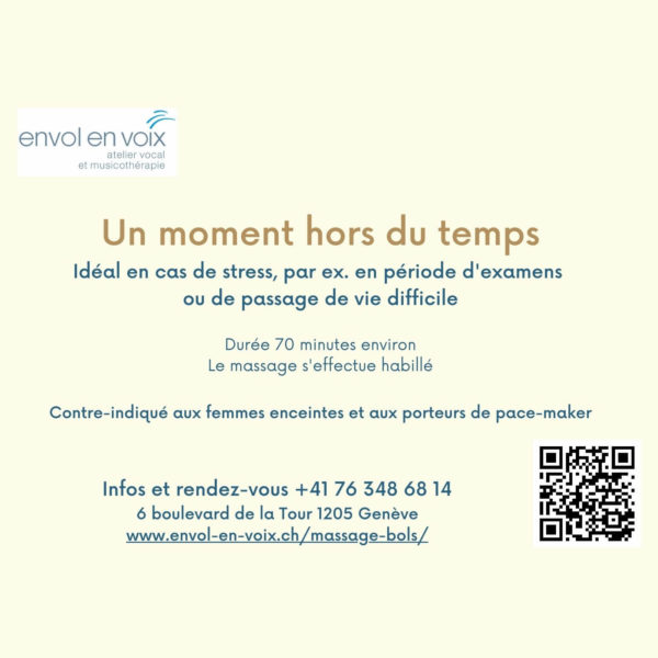 Bon cadeau Massage avec des Bols Chantants